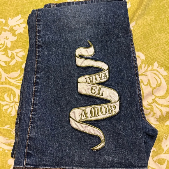 Thalia Sodi Womens Size 10 Boot Cut Jeans Embroidery. - Picture 6 of 7